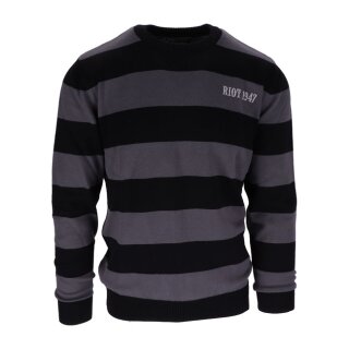 13 1/2 Outlaw sweater Riot 1947 grau schwarz