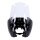 Headlamp fairing. Gloss black. Clear windshield
