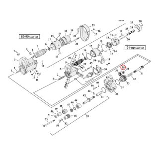 Roller, transm. and starter motor clutch