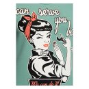 Queen Kerosin I can serve you T-shirt lake blue