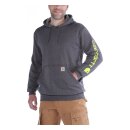 Carhartt Sleeve logo hoodie carbon heather