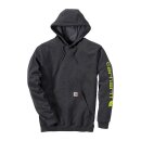 Carhartt Sleeve logo hoodie carbon heather