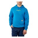 Carhartt Logo graphic hoodie marine blue