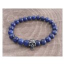 Amigaz Skull and lapiz stone bead bracelet