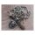 Amigaz Skull Shield Pendant on Stainless Steel 30" Shot Bead