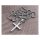 Amigaz Bar Cross  Pendant on 30" Stainles Steel Ball Chain