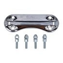 Riser top clamp, Panhead. Chrome