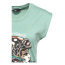Queen Kerosin Snake gril T-shirt lake blue