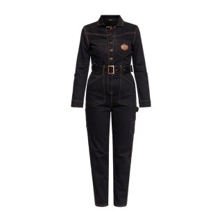Queen Kerosin Workwear overall black