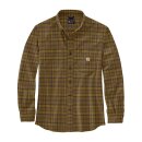 Carhartt Flannel plaid shirt oak brown