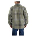 Carhartt Sherpa lined flannel plaid shirt basil