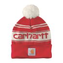 Carhartt Pom-pom logo beanie red winter white