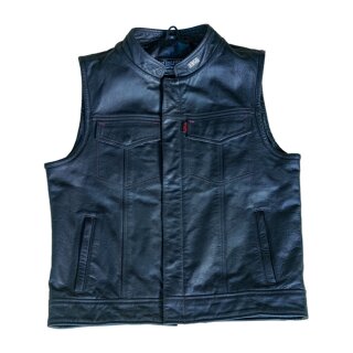 13 1/2 Night Rider Leder Weste schwarz