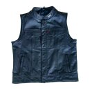 13 1/2 Night Rider Leder Weste schwarz