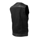 Biker Leder Canvas Weste Roland Sands Temple 74 schwarz...