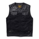Biker Leder Canvas Weste Roland Sands Temple 74 M