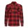 King Kerosin Acidwashed check shirt black/red