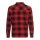 King Kerosin Acidwashed check shirt black/red