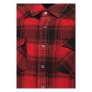 King Kerosin Acidwashed check shirt black/red