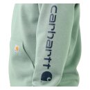Carhartt Sleeve logo hoodie jade heather