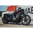 6-Piece Fork Covers with lower Fork Rubbers Long Version, without Cult-Werk Logo, relocated OEM Front Turn Signal Position Gloss Black Powder Coated