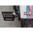 Sidemount License Plate Bracket Kit Germany 180 x 200 mm Black Powder Coated