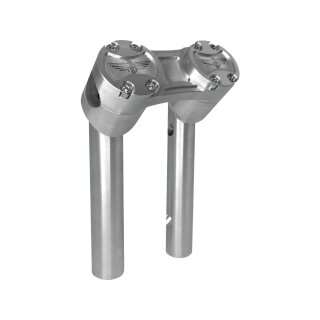 6" Clubstyle Pullback Riser With Silver Clamp Silver