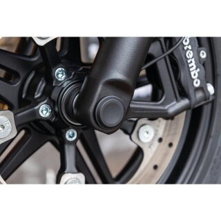 Sportster S and Nightster Front Axle Cover Smooth, without Ricks Logo Black Satin