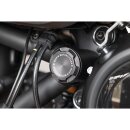 Premium Swing Arm Axle Cover with Ricks Logo Black Satin
