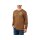 Relaxed Fit Heavyweight Long Sleeve Camo Logo Graphic Shirt L Oiled Walnut Heather