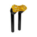 8" Clubstyle Pullback Riser With Gold Clamp Black