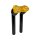 8" Clubstyle Pullback Riser With Gold Clamp Black