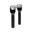 8" Clubstyle Straight Riser With Silver Clamp Black
