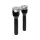 8" Clubstyle Straight Riser With Silver Clamp Black