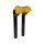 10" Clubstyle Pullback Riser With Gold Clamp Black