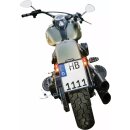Heinz Bikes Portatarga 3in1 177x177mm Anodizzato nero