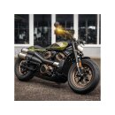 Nano Series Sportster S Handlebar LED Turn Signals/Position Light Black Powder Coated Smoke LED