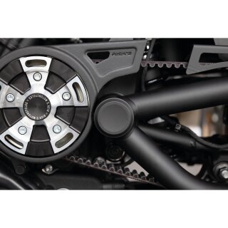 Smooth Swing Arm Axle Cover without Ricks Logo Black Satin