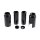 6-Piece Fork Covers with lower Fork Aluminum Covers Long Version, with Cult-Werk Logo, relocated OEM Headlamp Mask and Front Turn Signal Position Black Gloss Powder Coated