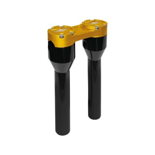 8" Clubstyle Straight Riser With Gold Clamp Black