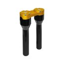 8" Clubstyle Straight Riser With Gold Clamp Black