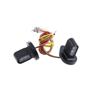 Shorty LED Turn Signals/Taillight/Brake Light with Bracket Black Smoke LED