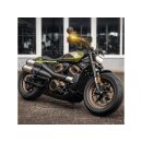 Nano Series Sportster S Handlebar LED Turn Signal Black Powder Coated Smoke LED