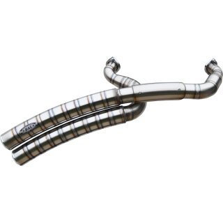 Rainbow Down Under Snake on the Road Exhaust System , Raw Smooth Heat Shield, Polished Smooth End Cap, 70 mm Outline