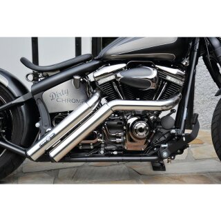 Firestarter Exhaust System , Without Heat Shield, Polished Smooth End Cap, 2,5" Polished
