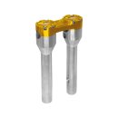 8" Clubstyle Straight Riser With Gold Clamp Silver
