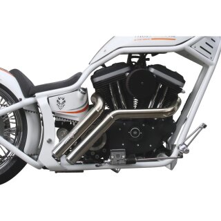 Firestarter Exhaust System , Without Heat Shield, Polished Smooth End Cap, 2,5" Polished