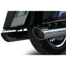 Double Slip-On Muffler Set Endcap Style Banger Chrome