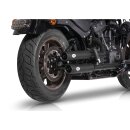 Double Slip-On Muffler Set Endcap Style Double Ring Black Ceramic Coated