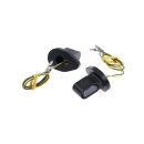 Shorty LED Front Turn Signals with Bracket Black Smoke LED